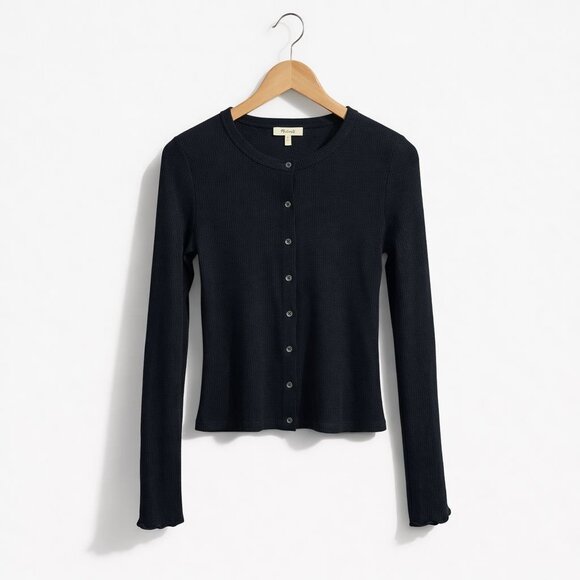 Madewell Sweaters - Madewell Flared-Sleeve Cardigan Women’s Medium Black Button Front Sweater Top